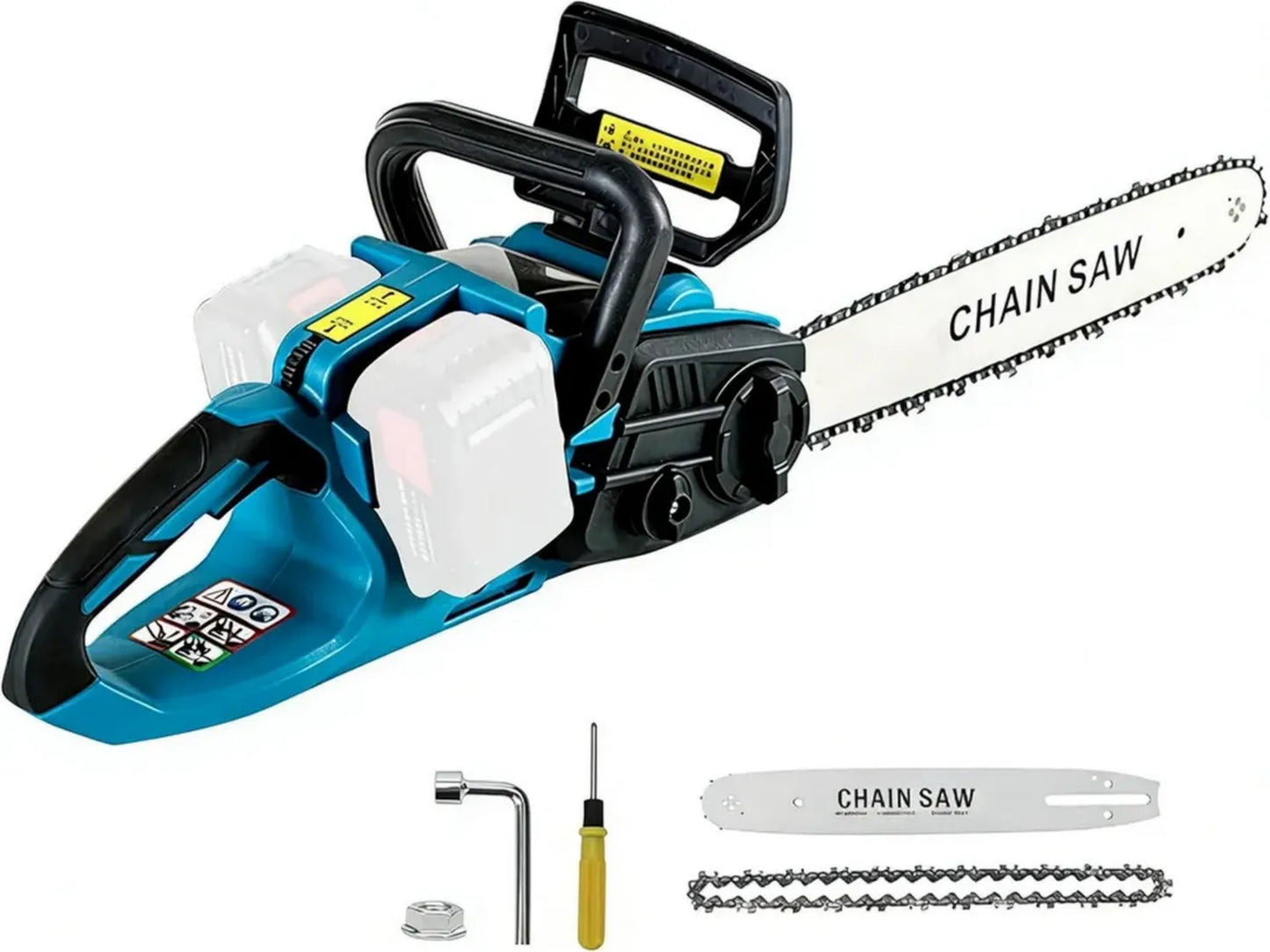 Scie à chaîne sans fil 45 cm, compatible Makita 18V, pour bois et jardin